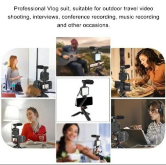 AY49 Smartphone and Camera Vlogging Stand with Tripod, Microphone, and Light Price in Pakistan | LAPTAB