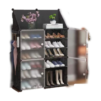 MultiLayer Portable Plastic Shoe Cabinet with DIY Design and 6 Cubes Price in Pakistan | LAPTAB