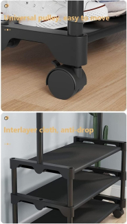 Metal Coat Stand with Shoe Rack and Hanging Rail, 3-in-1 Storage Solution Price in Pakistan | LAPTAB