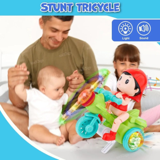Electric Tricycle with Lights and Sounds - 360? Rotating Toy for Kids Price in Pakistan | LAPTAB