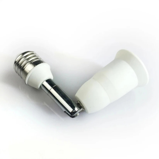 E27 Lamp Holder Pack of 2, White PBT & Stainless Steel, 14cm Length Price in Pakistan | LAPTAB