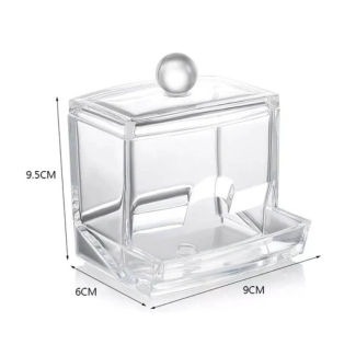 Acrylic Cotton Bud Holder - Stylish Storage Case for Bathroom & Office Price in Pakistan | LAPTAB