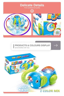 Bump & Go Elephant Toy for Kids with Colorful Lights and Music Price in Pakistan | LAPTAB