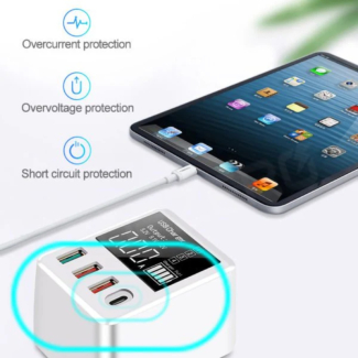 PD QC Charger 40W Fast Charging Wall Charger with LED Indicator, White Price in Pakistan | LAPTAB