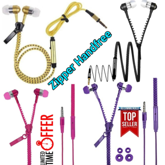 Zipper Woofer Handsfree Headphones for Smartphones - Ergonomic Stereo Sound