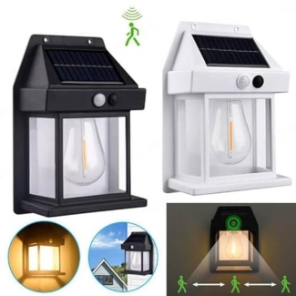 Solar Charge Motion Sensor Waterproof Wall Lamp for Outdoor Lighting
