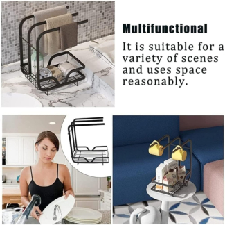 3 POLE Stainless Steel Kitchen Sink Caddy Organizer with Drip Tray Price in Pakistan | LAPTAB