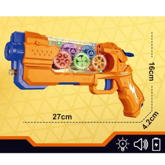 GEAR Smoke Gun with Lights and Sounds - Transparent Design for Kids Price in Pakistan | LAPTAB