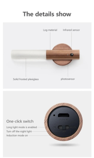 LED Wood Night Light with PIR Motion Sensor, Rechargeable & Easy Install Price in Pakistan | LAPTAB