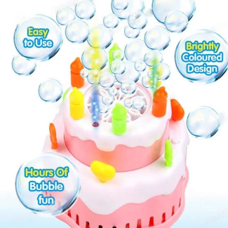 BUBBLE CAKE WITH LIGHTS - High Output Bubble Machine in Blue/Pink Price in Pakistan | LAPTAB