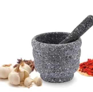 Make Fresh Herbs Grinder Bowl - Heavy Duty Mortar and Pestle Set