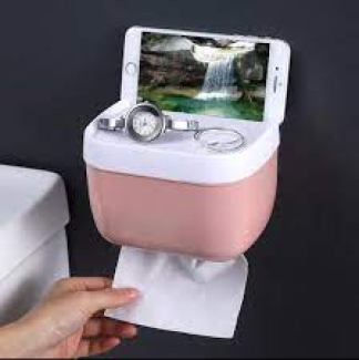Wall-Mounted Tissue Box, Self-Adhesive, Durable Wood and ABS, Space-Saving Price in Pakistan | LAPTAB
