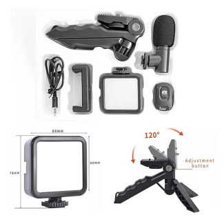 Vlogging Video Making Kit AY-49 with Tripod, LED Light, and Mobile Holder Price in Pakistan | LAPTAB