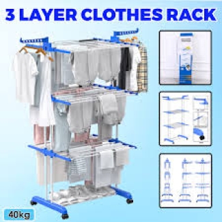 3Layer Clothes Hanger - Adjustable Clothes-Dryer Tower for Air-Drying Price in Pakistan | LAPTAB