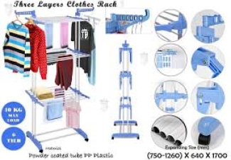 3Layer Clothes Hanger - Adjustable Clothes-Dryer Tower for Air-Drying Price in Pakistan | LAPTAB