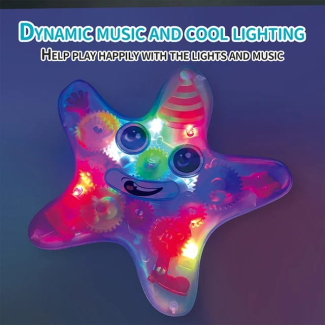360 Rotating Gear Star Fish Toy with Lights and Sound for Kids Price in Pakistan | LAPTAB