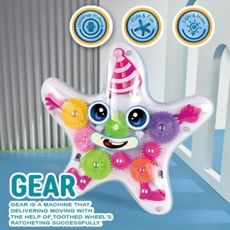 360 Rotating Gear Star Fish Toy with Lights and Sound for Kids Price in Pakistan | LAPTAB