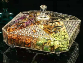 Transparent Nut Serving Platter with Moisture-Proof Lid, 28x14cm Price in Pakistan | LAPTAB