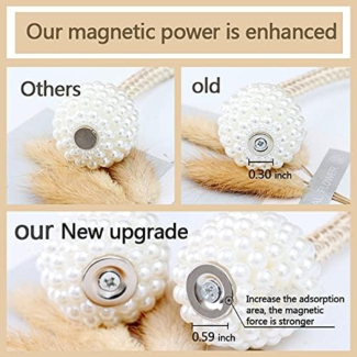 Magnetic Curtain Tiebacks with Pearl Ball - Pack of 2, Easy to Use Price in Pakistan | LAPTAB