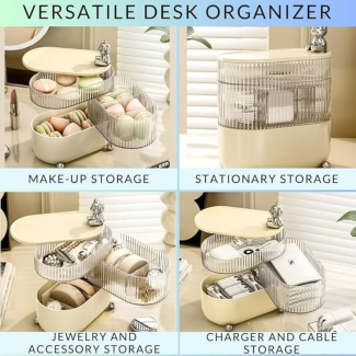 Multi-Function Dustproof Acrylic Jewelry and Makeup Organizer, 3-Layer Price in Pakistan | LAPTAB