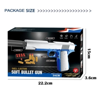 SHELL BULLET GUN - Safe Soft-Bullet Toy with Realistic Shell-Ejecting Design Price in Pakistan | LAPTAB