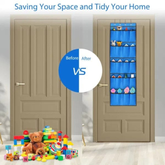 Over the Door 20-Pocket Dinosaur Organizer for Kids' Shoes and Toys