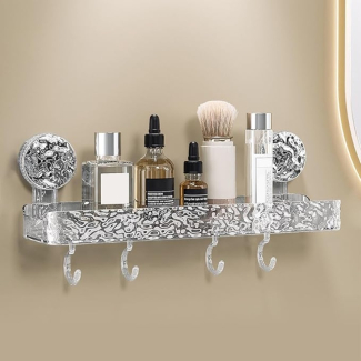 Crystal Suction Wall-Mounted Shelf for Bathroom and Kitchen Organization Price in Pakistan | LAPTAB