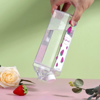 Super Hot Transparent Milk Box - Plastic Water Bottle with Lid Price in Pakistan | LAPTAB