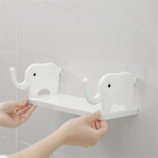 Multifunctional Elephant Shape Wall Mounted Storage Shelf for Home Decor