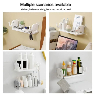 Multifunctional Elephant Shape Wall Mounted Storage Shelf for Home Decor Price in Pakistan | LAPTAB