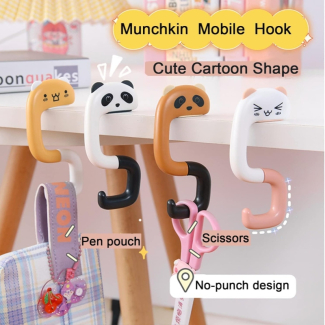 Cute Animal Hook for Hanging Decorative Table Purse Bag - Reusable and Compact