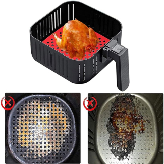 Befospey Reusable Silicone Air Fryer Baking Mat, 8.5