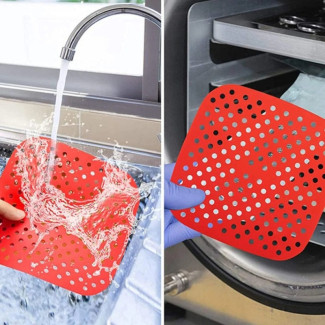 Befospey Reusable Silicone Air Fryer Baking Mat, 8.5