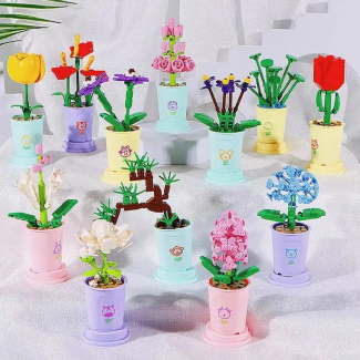 dOvOb Flower Bouquet Potted Building Block Set - 12 Customizable Plants Price in Pakistan | LAPTAB