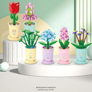 dOvOb Flower Bouquet Potted Building Block Set - 12 Customizable Plants Price in Pakistan | LAPTAB