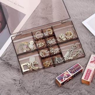 12 Grid Acrylic Jewelry Storage Organizer 