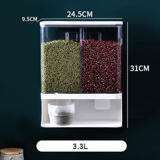 Kitchen Sealed Tank Wall Mounted Rack for Dry Food Storage and Dispensing Price in Pakistan | LAPTAB