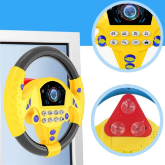 Car Steering Toy for Toddlers with Lights and Sounds, 360-Degree Movement Price in Pakistan | LAPTAB