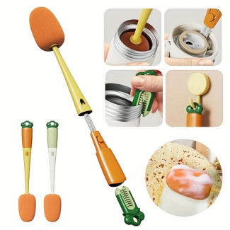 3in1 Cup Cleaning Brush with Sponge, U-Shaped, and Narrow Brushes Price in Pakistan | LAPTAB