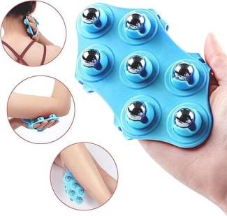 Silicon 7 Balls Body Massager Glove 