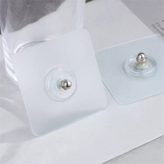 Transparent Strong Bearing Screw Wall Hangers - Self-Adhesive Storage Hooks