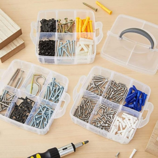 3-Layer 18-Grid Plastic Storage Box for Organizing Crafts and Accessories Price in Pakistan | LAPTAB