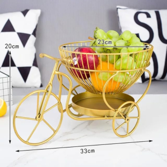 Bicycle-Shaped Fruit Storage Basket with Multiple Wire Layers, Black Finish Price in Pakistan | LAPTAB