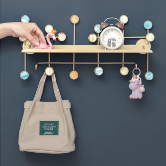 Wall Mounted Coat Rack with Shelf - Rustic Carbon Steel Entryway Storage Price in Pakistan | LAPTAB