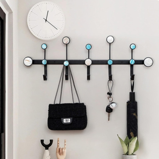 Wall Mounted Coat Rack with Shelf - Rustic Carbon Steel Entryway Storage Price in Pakistan | LAPTAB