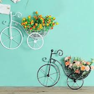 Bicycle Design Wall Mounted Basket Indoor and Outdoor 