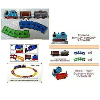 Thomas Cartoon Train Track Set - 11 Pieces with Battery Operated Engine Price in Pakistan | LAPTAB