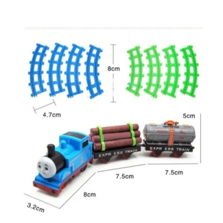 Thomas Cartoon Train Track Set - 11 Pieces with Battery Operated Engine Price in Pakistan | LAPTAB