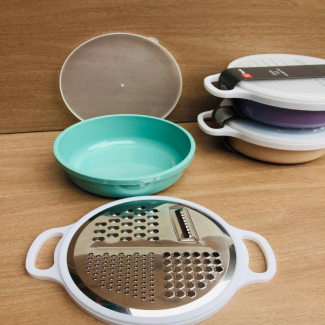 Multipurpose Stainless Steel Round Grater with Storage Box and Lid Price in Pakistan | LAPTAB