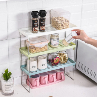 1 Pc Kitchen Stackable Shelf for Space-Saving Organization in Your Home Price in Pakistan | LAPTAB